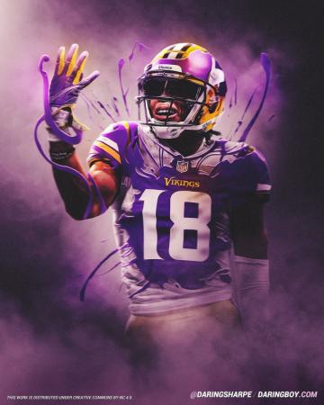 Justin Jefferson Minnesota Vikings Lsu Tigers Poster For Fans