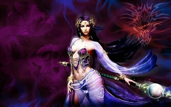 T L Chargez Le Wallpaper Magicienne Heroic Fantasy