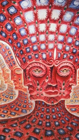 Psychedelic Faces iPhone Wallpaper