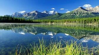 Mountain Lake Reflection1366x76850842 Spring HD Wallpaper