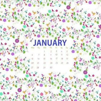 iPhone January Wallpaper Calendar