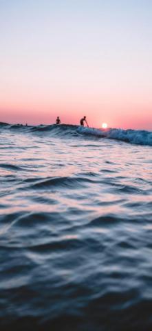 Calming Beach Waves iPhone X Wallpaper