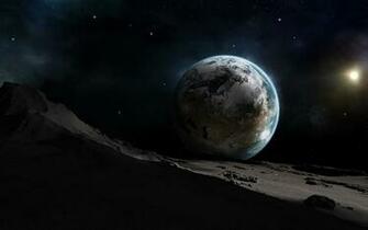 3d Moon And Earth Wallpaper