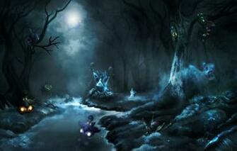 Wallpaper Night Art Halloween Pokemon