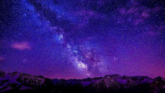 Awesome Purple Night Sky Aesthetic Picture Wallpaper