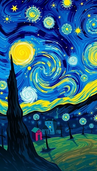Starry Night Phone Wallpaper