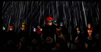 Original Akatsuki In Cloud Robes Wallpaper