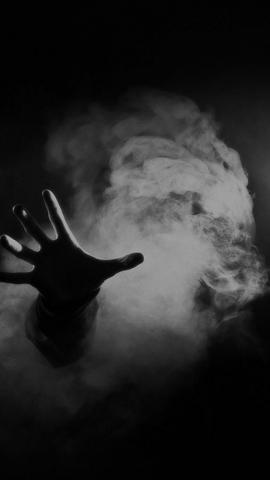 Hand From Smoke Black iPhone Wallpaper