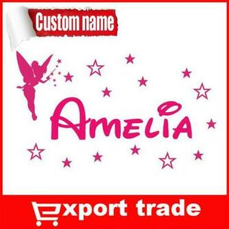 Shipping Personalized Tinkerbell Custom Name Starts Kids BirtHDay