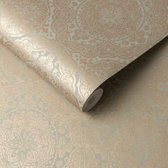Pleasure Dome Topkapi Opal Wallpaper Rose Gold