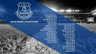 Premier League Fixtures Background Everton