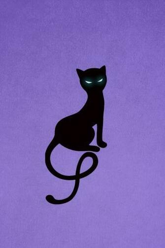 Purple Gracious Evil Black Cat iPhone Wallpaper By Boriana Giormova