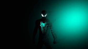 4k Minimalist Black Spiderman Wallpaper