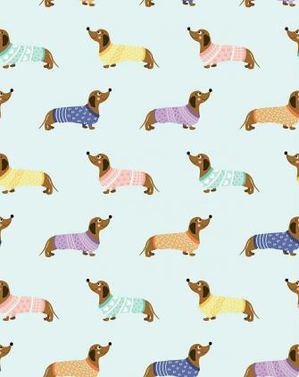Dachshund Wallpaper Illustration Art