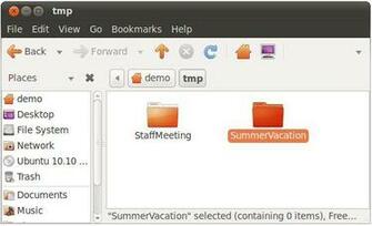 Folders In The Ubuntu File Manager