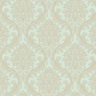 Teal Gold Gg4752 Architectural Damask Wallpaper Traditional