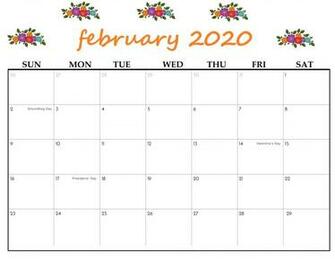 Floral February Calendar Wallpaper For Desktop iPhone Laptop