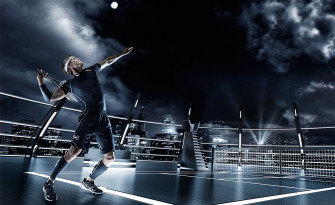 Dynamic Tennis Action Wallpaper