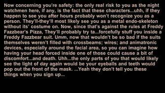 Five Nights At Freddys All Phone Messages