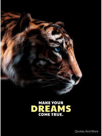 Tiger Motivation Quote Let Your Dreams Come True Greeting Card