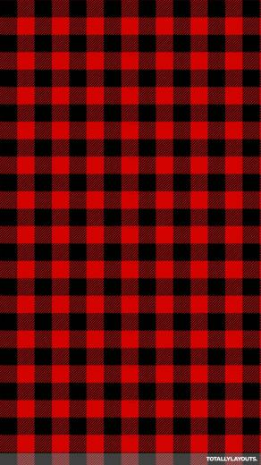 Red Lumberjack Plaid iPhone Wallpaper Random
