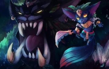 Wallpaper Fangs Grin League Of Legends Riot Games Iordl Gnar