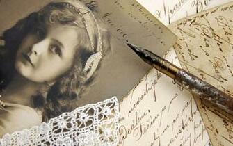 Photo Writing Pen Lace Vintage Style Bokeh Mood Retro Wallpaper