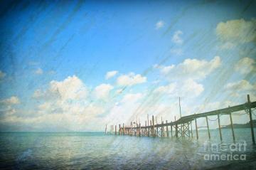Grunge Paper And Sea Landscape For General Background