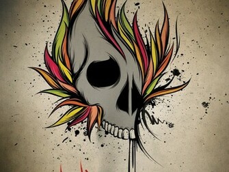 Punk Like Skull Wallpaper Myspace Background