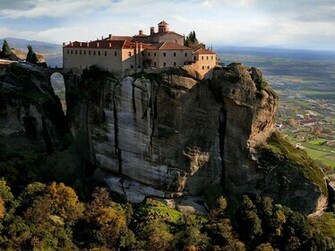 Meteora Greece Wallpaper Background Risewall