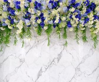 Amazon Ft Yellow Blue Flower Garland Photo Backdrop For