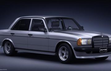Wallpaper Amg Render Mercedes Benz 3d W123 Model Image