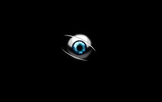 Schwarzen Wallpaper Mit Blauen Auge