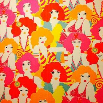 S Groovy Foxy Lady Wallpaper Print