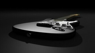 Black Guitar Background Wallpaper