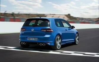 Volkswagen Golf R Wallpaper Heckansicht Auspuff Auto Tuning