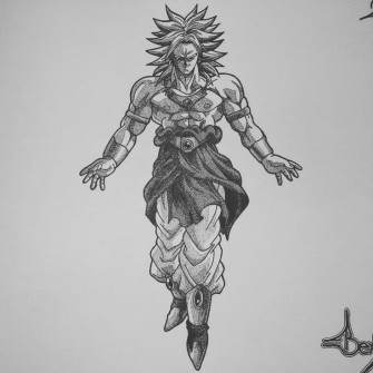 Powerful Broly Sketch Wallpaper