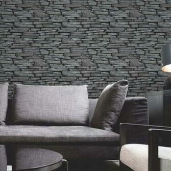 Fine Decor Slate Wallpaper Natural Grey Silver