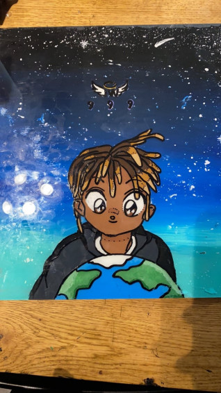 My Brother Painted This On Glass And Gave It To Me I Think S