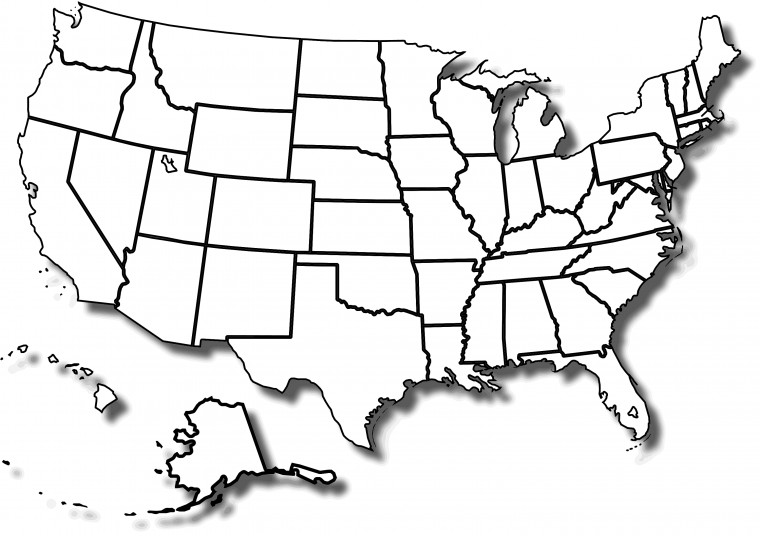 Blank Us Map HD Wallpaper