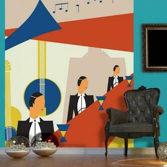 Art Deco Wallpaper Manhattan Bar Blind Design