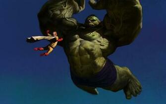 Hulk And Saitama One Punch Man Fight Fantasy Art