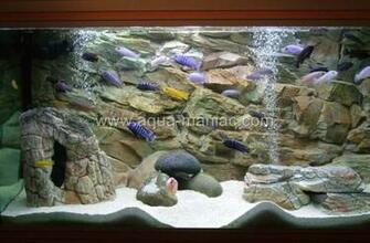 Aquarium Background Ornament 3d Rock Size117x45cm