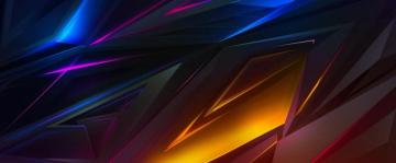 Colorful Dark Abstract Polygon 3d 4k Wallpaper