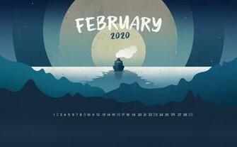 February Desktop Wallpaper Calendar