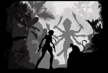 Photos Tomb Raider Lara Croft Silhouette Adventures Girls