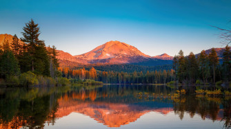 Volcano Mountain Lassen Peak National Park California Usa 4k