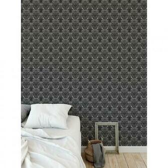 Shop Elle Decor Inkblot Watercolor Damask B W Peel And Stick