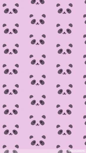 Pink Panda Face iPhone Wallpaper Animal