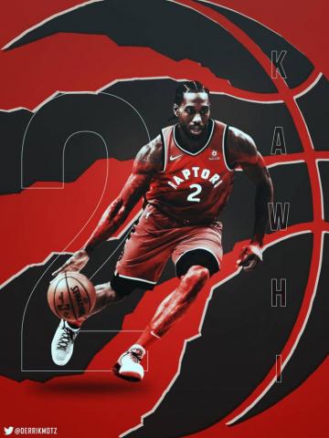 Kawhi Leonard Toronto Raptor Poster Wallpaper By Motzaburger On